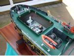 The r/c installation. The tube is to ensure that part of the 40MHz aerial is vertical.